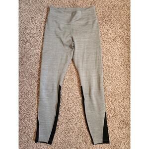 NIKE Dri Fit Gray Black 7/8 Tights Mesh Paneled Size S Yoga Running Fitness